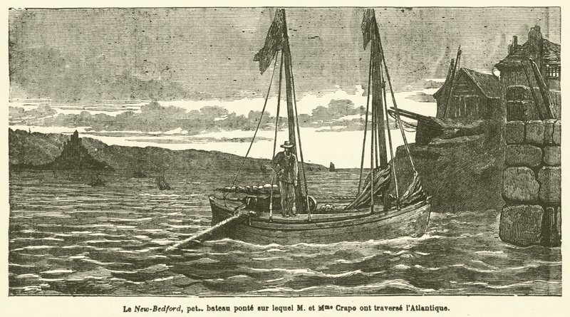 Eine Schiffsreise über den Atlantik (Stich) von French School