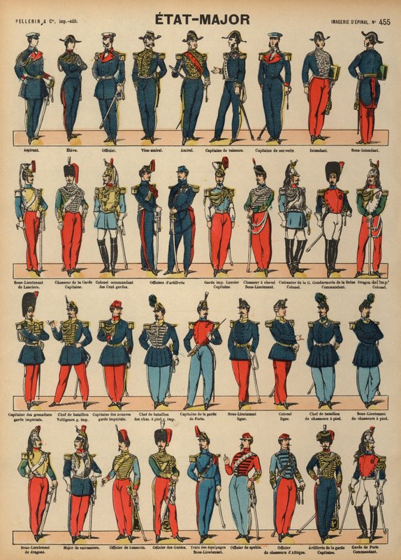 Uniformen des französischen Militärs von French School
