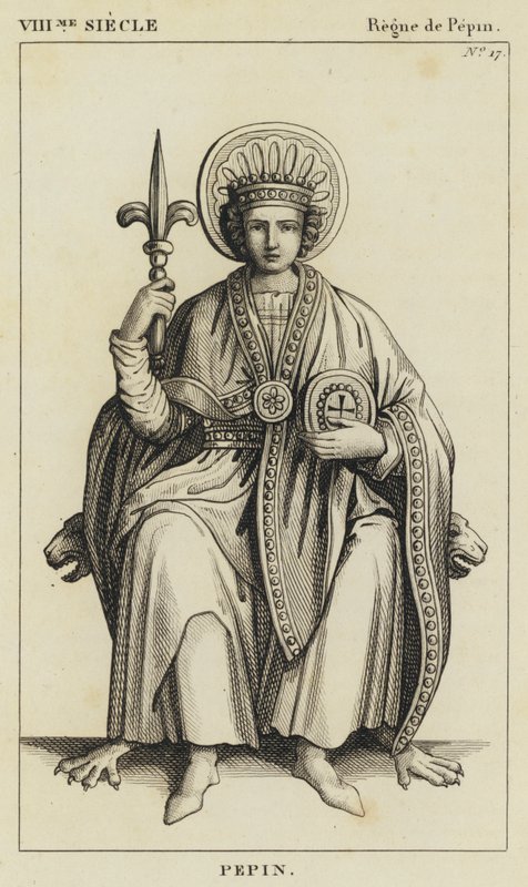 VIII. Jahrhundert, Herrschaft von Pippin, Pippin (Gravur) von French School