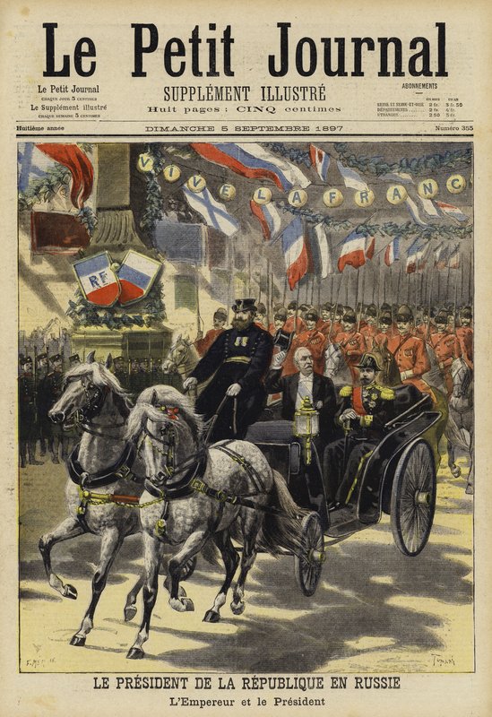 Besuch des französischen Präsidenten Felix Faure in Russland, 1897 von French School