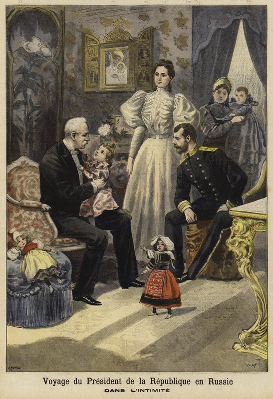 Besuch des französischen Präsidenten Felix Faure in Russland, 1897 von French School
