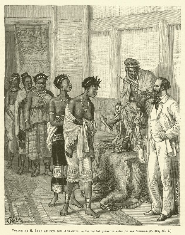 Reise von M. Brun ins Land der Ashanti (Stich) von French School