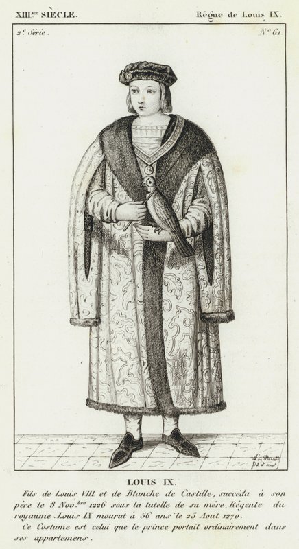 XIII. Jahrhundert, Herrschaft von Ludwig IX., Ludwig IX. (Gravur) von French School