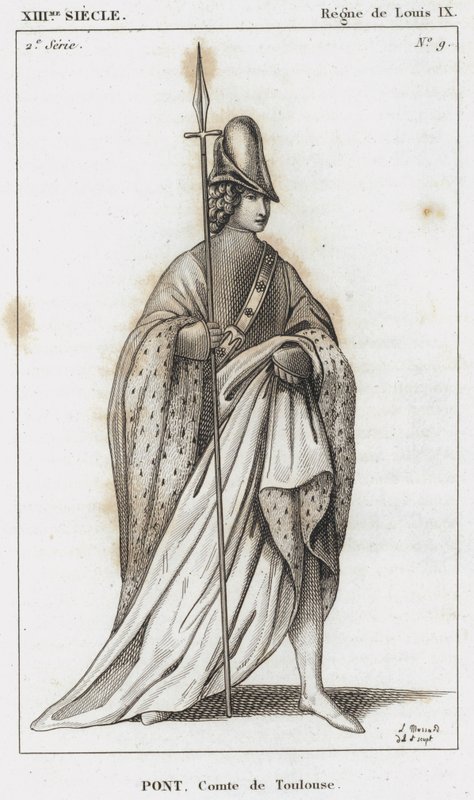 XIII Jahrhundert, Herrschaft von Ludwig IX., Pont, Graf von Toulouse von French School