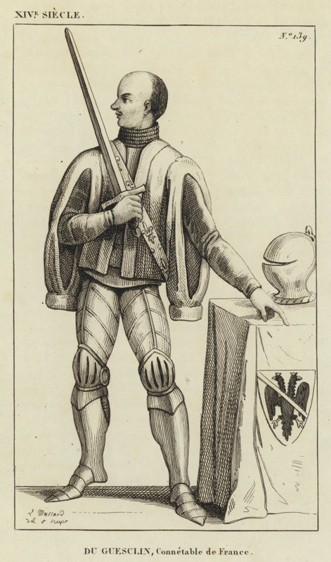 14. Jahrhundert, Du Guesclin, Konnetabel von Frankreich (Gravur) von French School