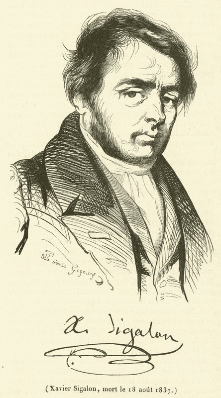 Xavier Sigalon, gestorben am 18. August 1837 von French School