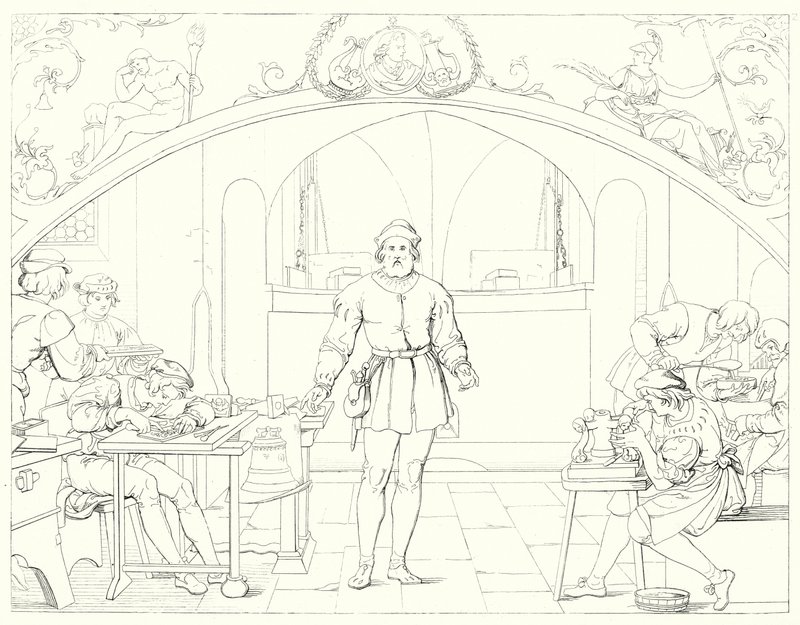 Illustration zu Schillers Lied von der Glocke von Friedrich August Moritz Retzsch