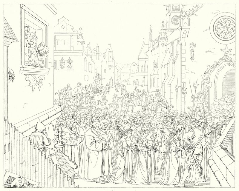 Illustration zu Schillers Lied von der Glocke von Friedrich August Moritz Retzsch