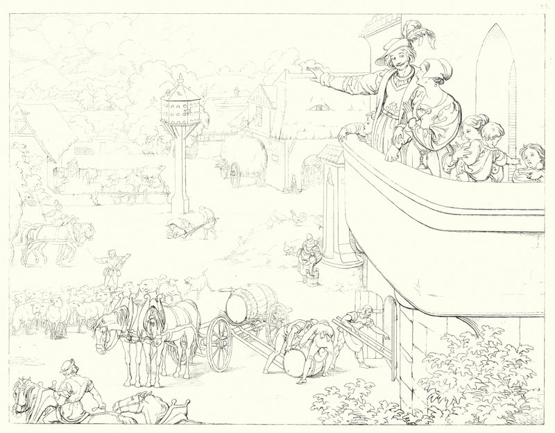 Illustration zu Schillers Lied von der Glocke von Friedrich August Moritz Retzsch