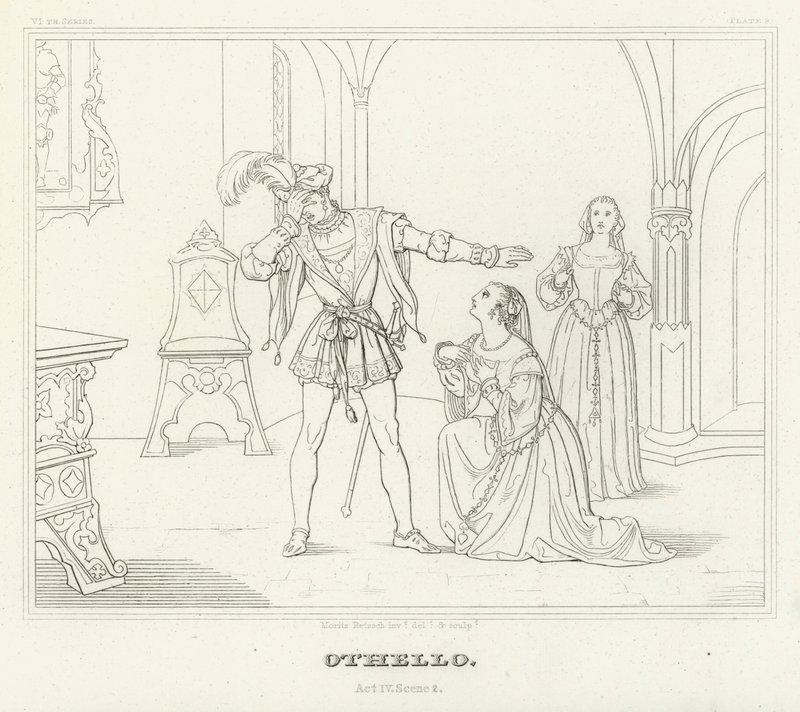 Othello, Akt IV, Szene 2 von Friedrich August Moritz Retzsch