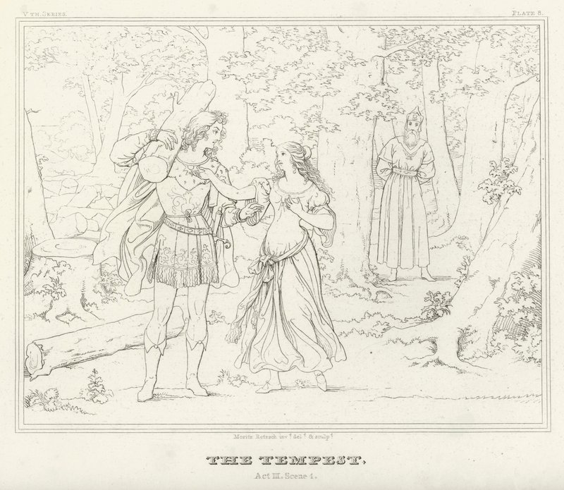 Der Sturm, Akt III, Szene 1 von Friedrich August Moritz Retzsch