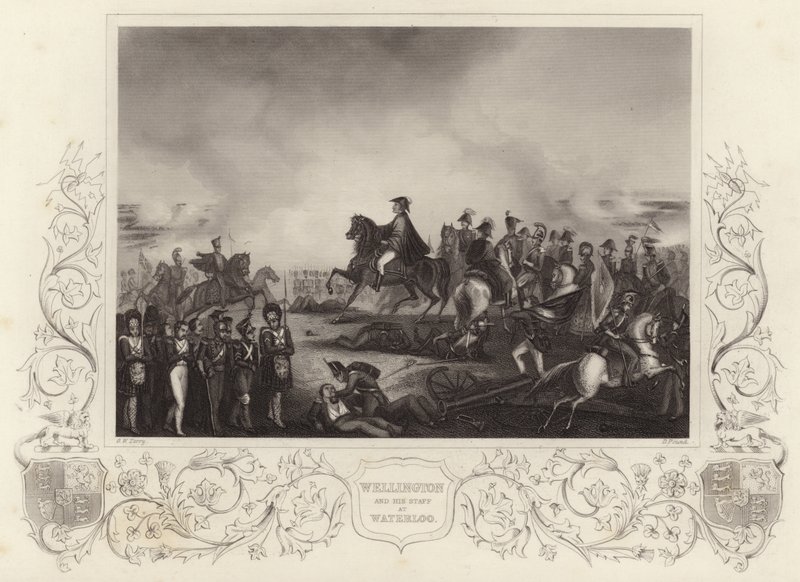 Herzog von Wellington und sein Stab bei Waterloo von G.W. Terry