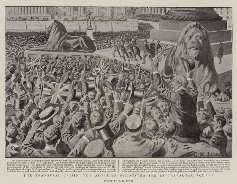 Die Transvaal-Krise, die gescheiterte Demonstration auf dem Trafalgar Square von George Kingston Jones