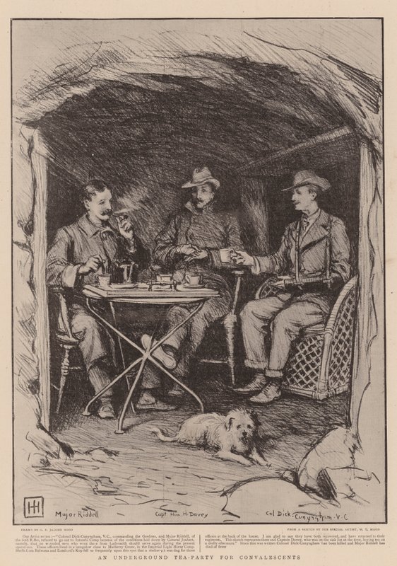 Eine unterirdische Teeparty für Genesende von George Percy Jacomb Hood