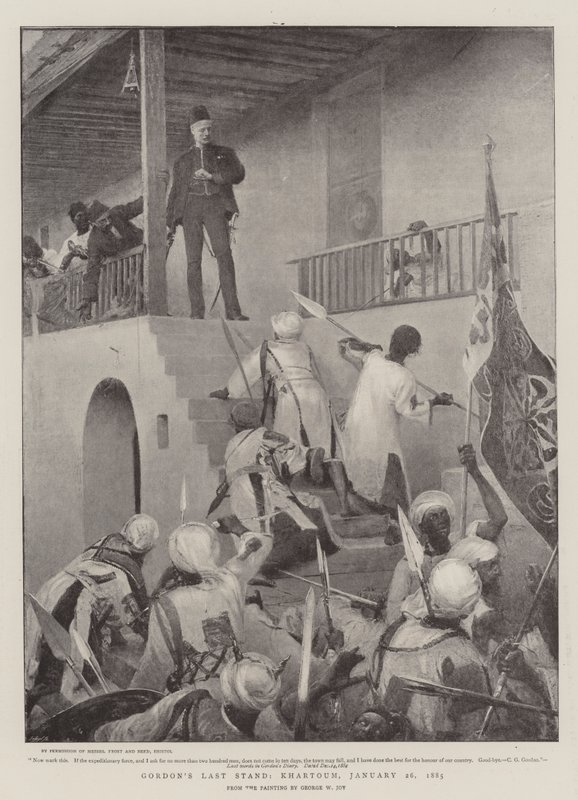 Gordons letzter Widerstand, Khartum, 26. Januar 1885 von George William Joy