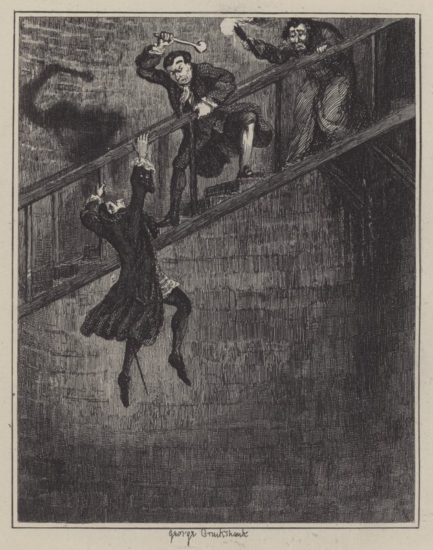 Illustration für Jack Sheppard (Gravur) von George (after) Cruikshank