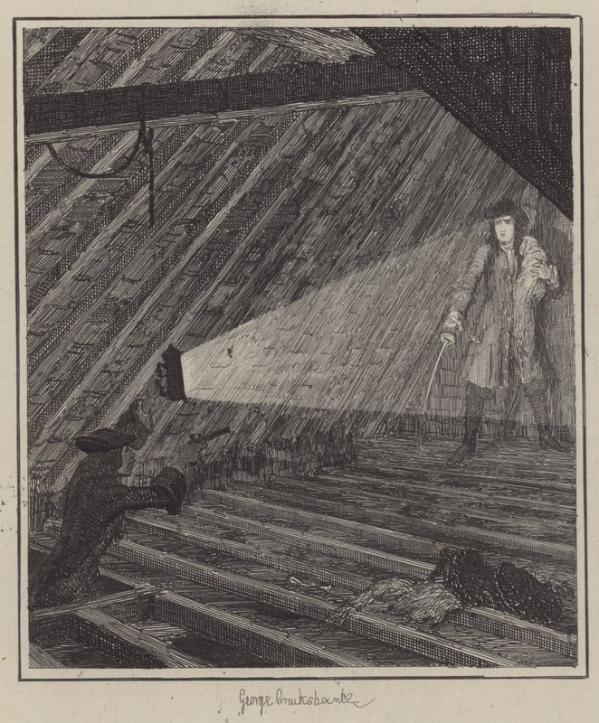Illustration für Jack Sheppard (Gravur) von George (after) Cruikshank