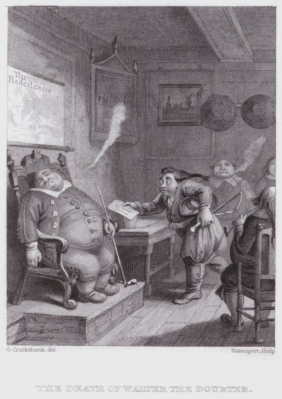 Der Tod von Walter der Zweifler von George (after) Cruikshank