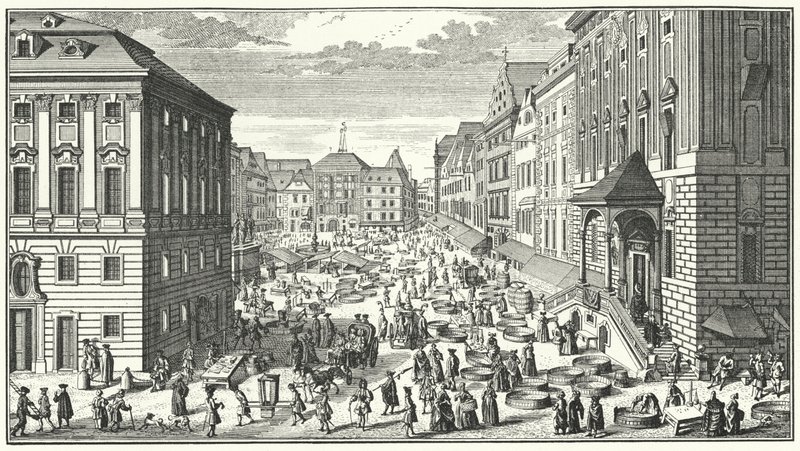 Ein Blick auf Wien im Jahr 1725 von George (after) Du Maurier