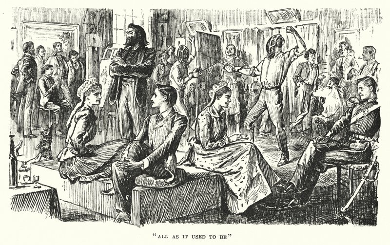Illustration für Trilby von George du Maurier (Kupferstich) von George (after) Du Maurier