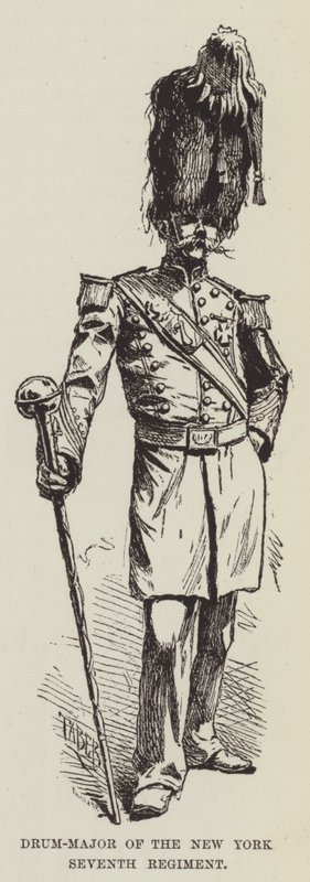 Tambourmajor des siebten Regiments von New York von George Augustus Sala