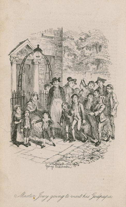 Meister Joey besucht seinen Taufpaten von George Cruikshank