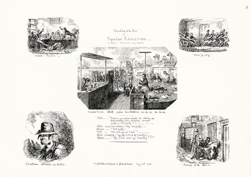 Plädoyer an der Bar oder Volksbildung von George Cruikshank