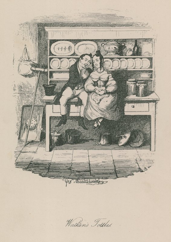 Szene aus dem Londoner Leben: Watkins Tottles von George Cruikshank