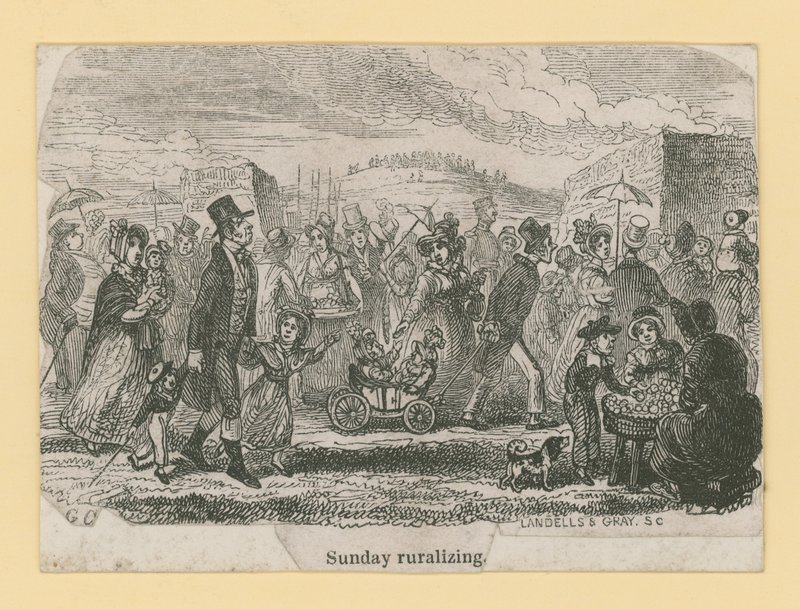 Sonntagsausflug aufs Land von George Cruikshank