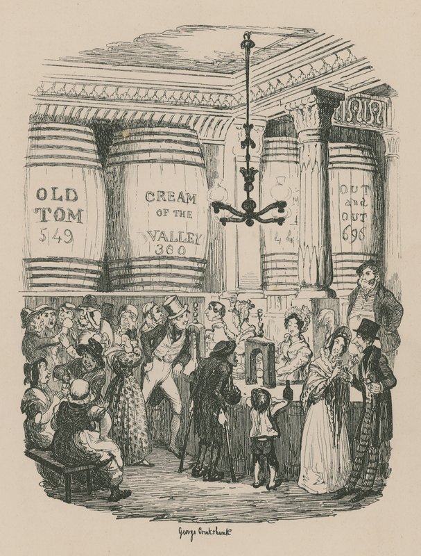 Der Gin-Laden von George Cruikshank