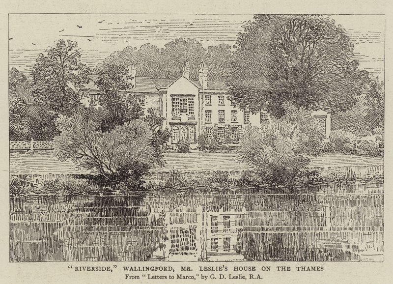 Am Flussufer, Wallingford, Herr Leslies Haus an der Themse von George Dunlop Leslie