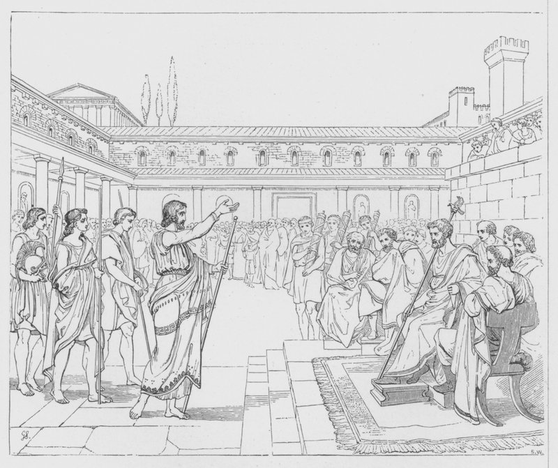 Die Schlacht am See Regillus von George Junior Scharf