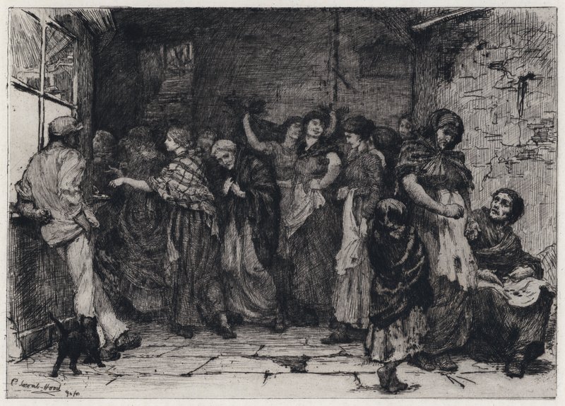 Zahltag in einer Baumwollfabrik von George Percy Jacomb Hood