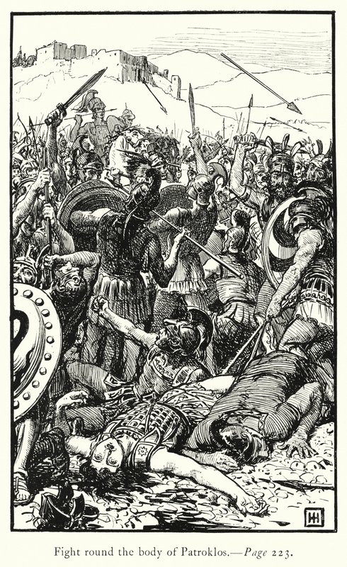Die Ilias: Kampf um den Körper von Patroklos von George Percy Jacomb Hood
