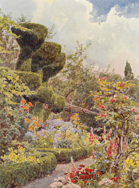 Italienische Gärten: La Badia, Der Klostergarten von George Samuel Elgood