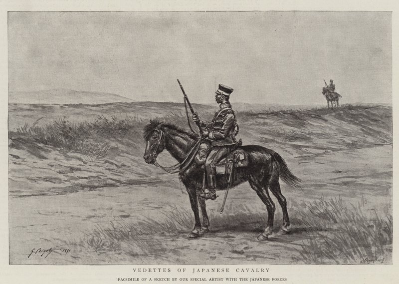 Vedetten der japanischen Kavallerie von Georges Ferdinand Bigot
