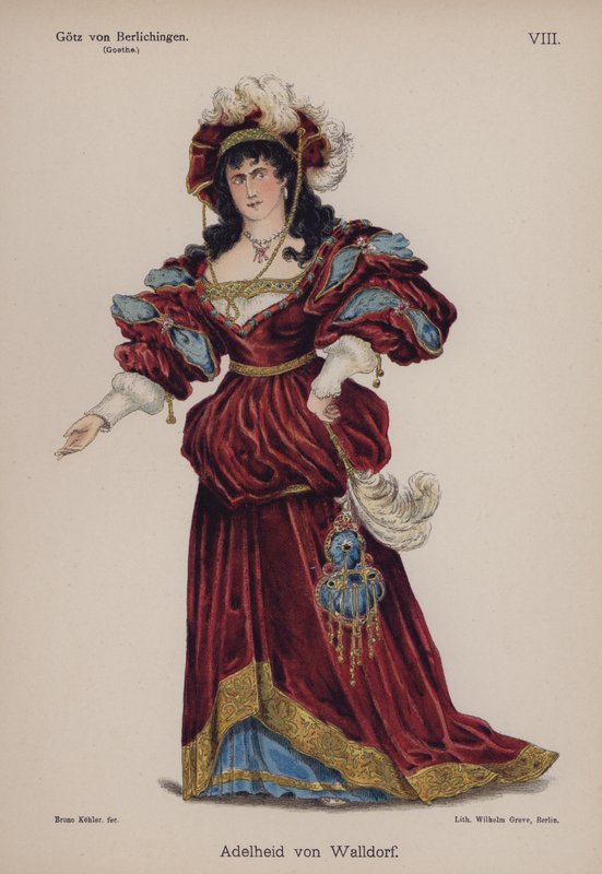 Adelheid von Walldorf, aus Götz von Berlichingen von Goethe von German School