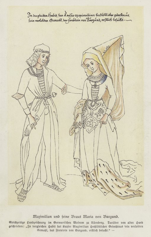Erzherzog Maximilian von Österreich und seine Braut, Maria von Burgund von German School