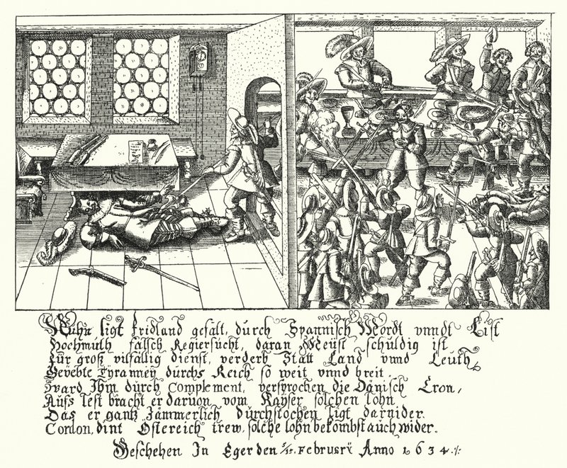 Ermordung von Albrecht von Wallenstein von German School