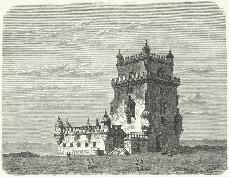 Turm von Belém, Lissabon (Gravur) von German School