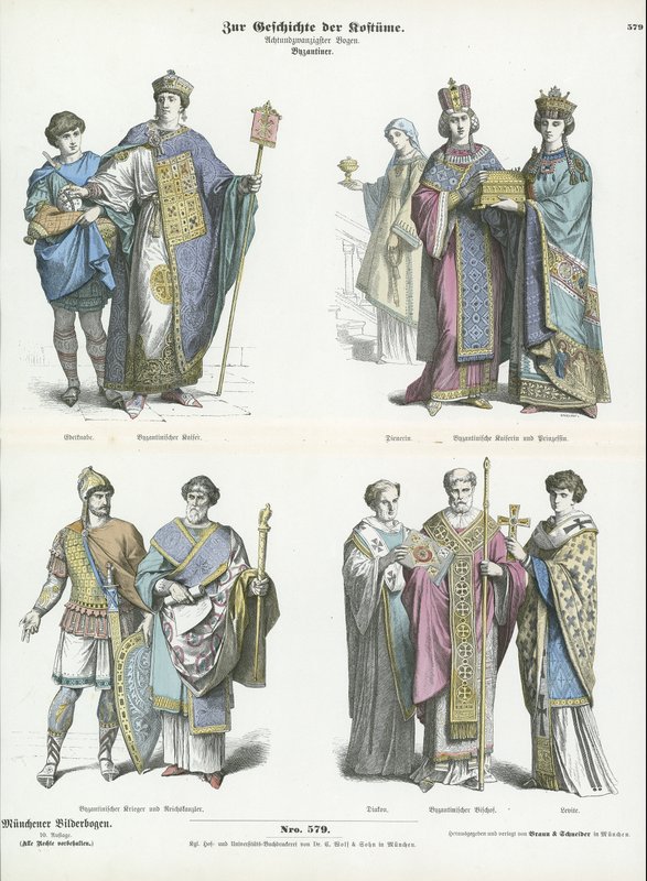 Byzantinische Kostüme von German School