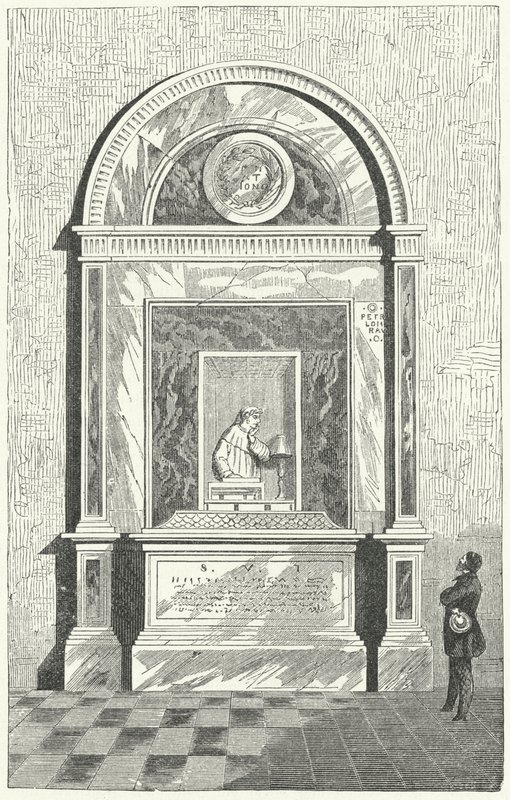 Dantes Grab in Ravenna, Italien (Stich) von German School