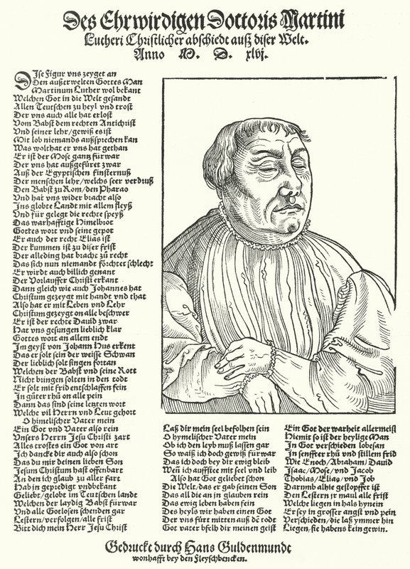 Tod des deutschen protestantischen Reformators Martin Luther von German School