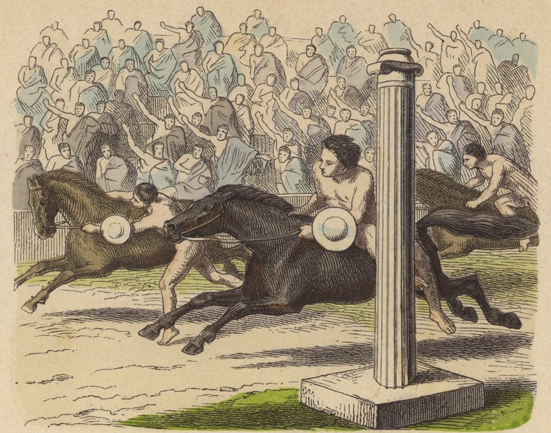 Vorführung der Reitkunst im antiken Griechenland von German School