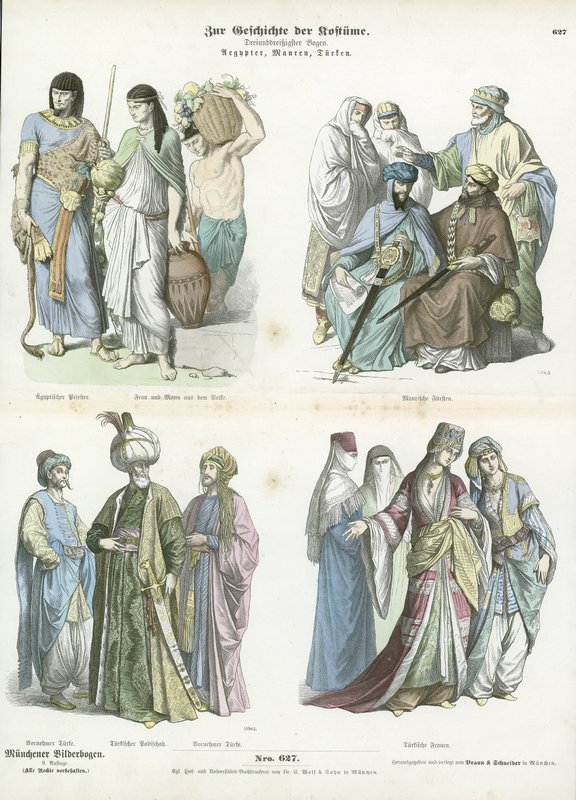 Ägyptische, maurische und türkische Kostüme von German School