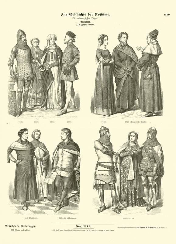 Englische Kostüme von German School