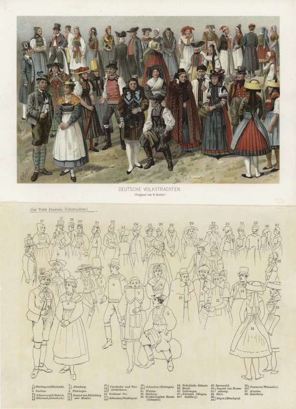 Deutsche Volkstrachten von German School