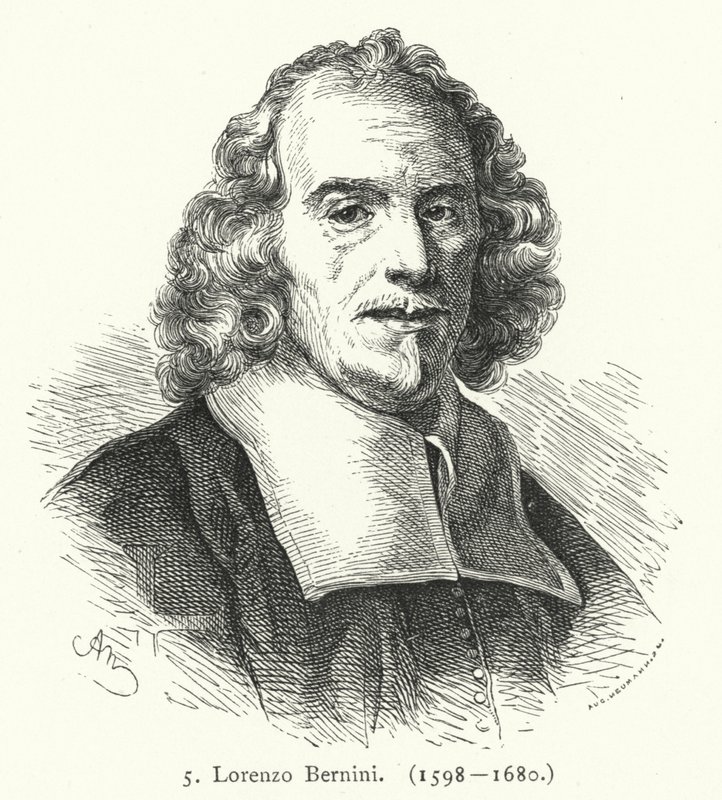 Gian Lorenzo Bernini, italienischer Barockbildhauer und Architekt (Stich) von German School