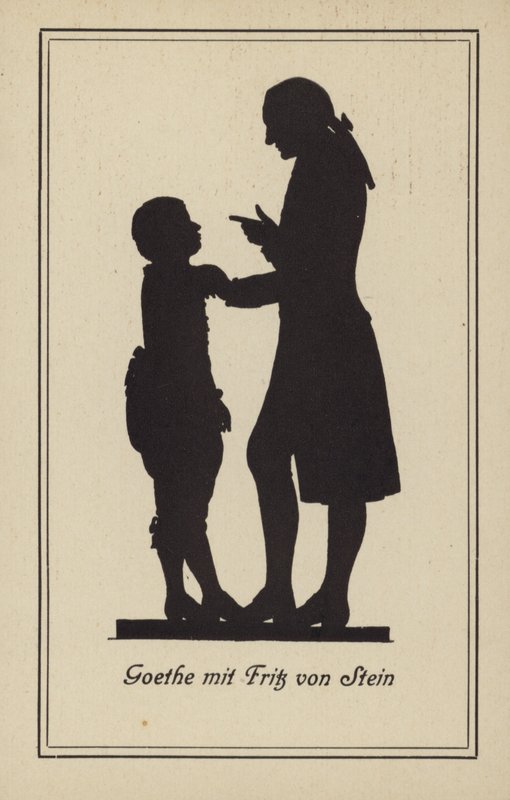 Goethe mit Fritz von Stein von German School
