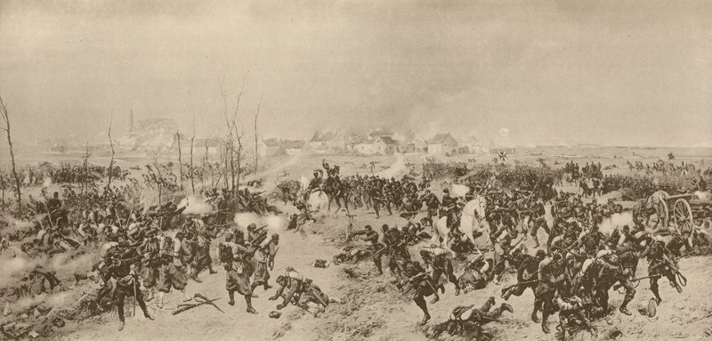 Hanseatische Truppen bei Loigny, Deutsch-Französischer Krieg, Dezember 1870 von German School